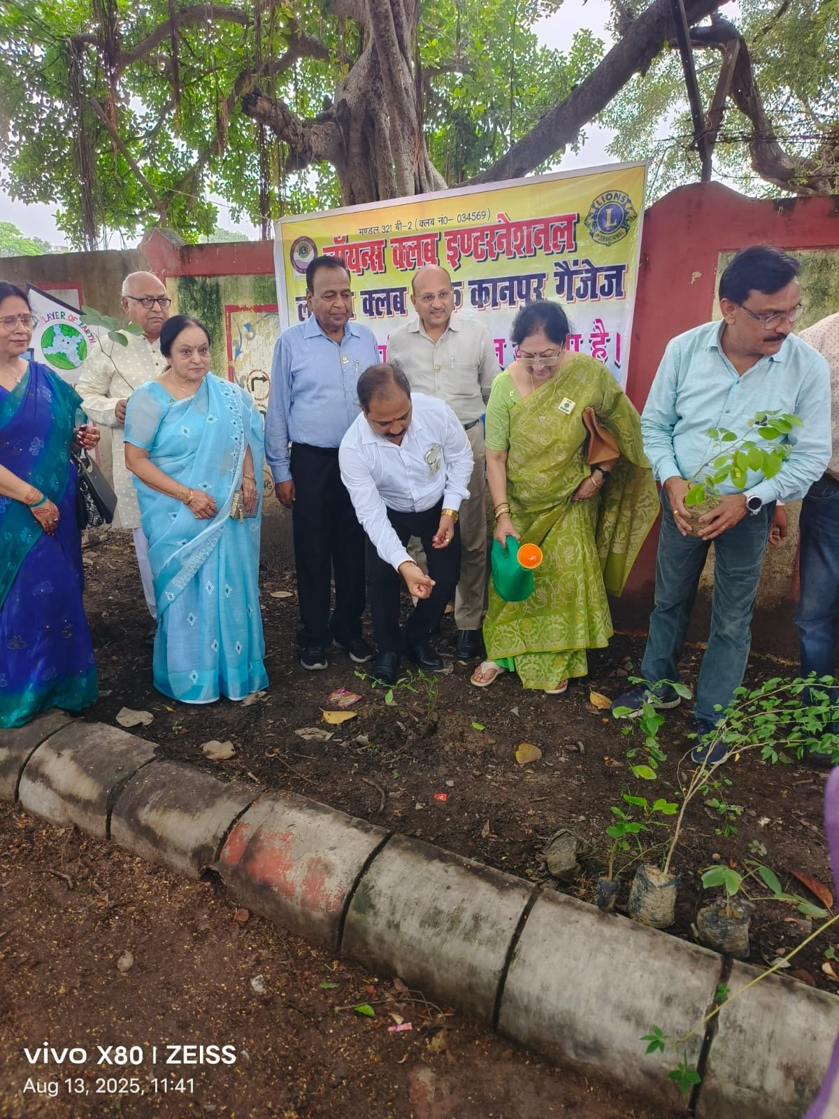 Tree Plantation & Service Activity-Lions Club Kanpur Ganges